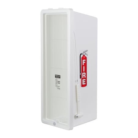 Cato Cato Chief Plastic Fire Extinguisher Cabinet, Fits 5 Lbs. Extinguisher, White 10501-H